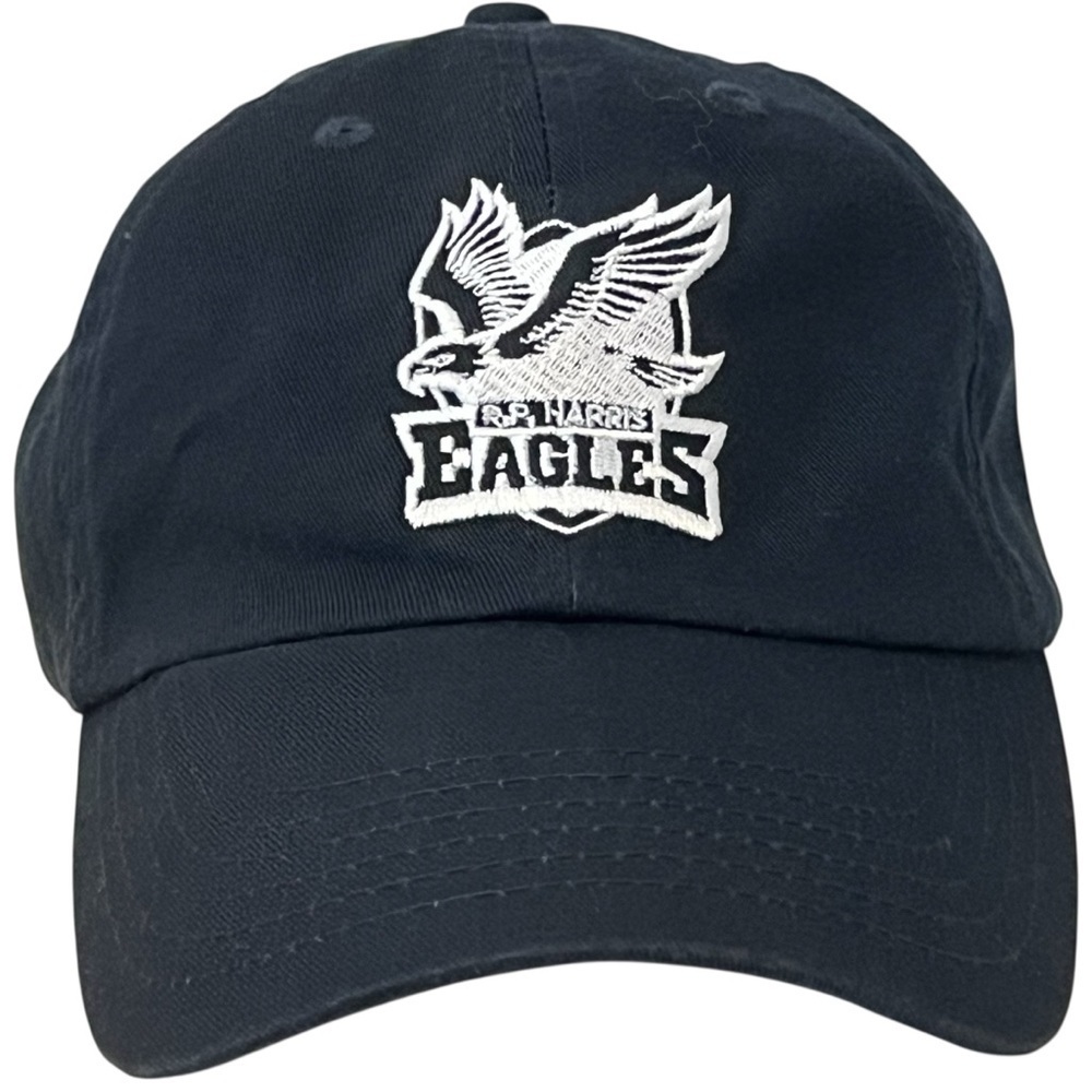 RP Harris Elementary Navy Ball Cap with Embroidered Eagle Design